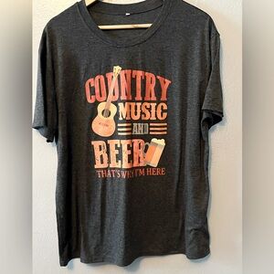 Country Music Short sleeve graphic tshirt, no brand,size XL